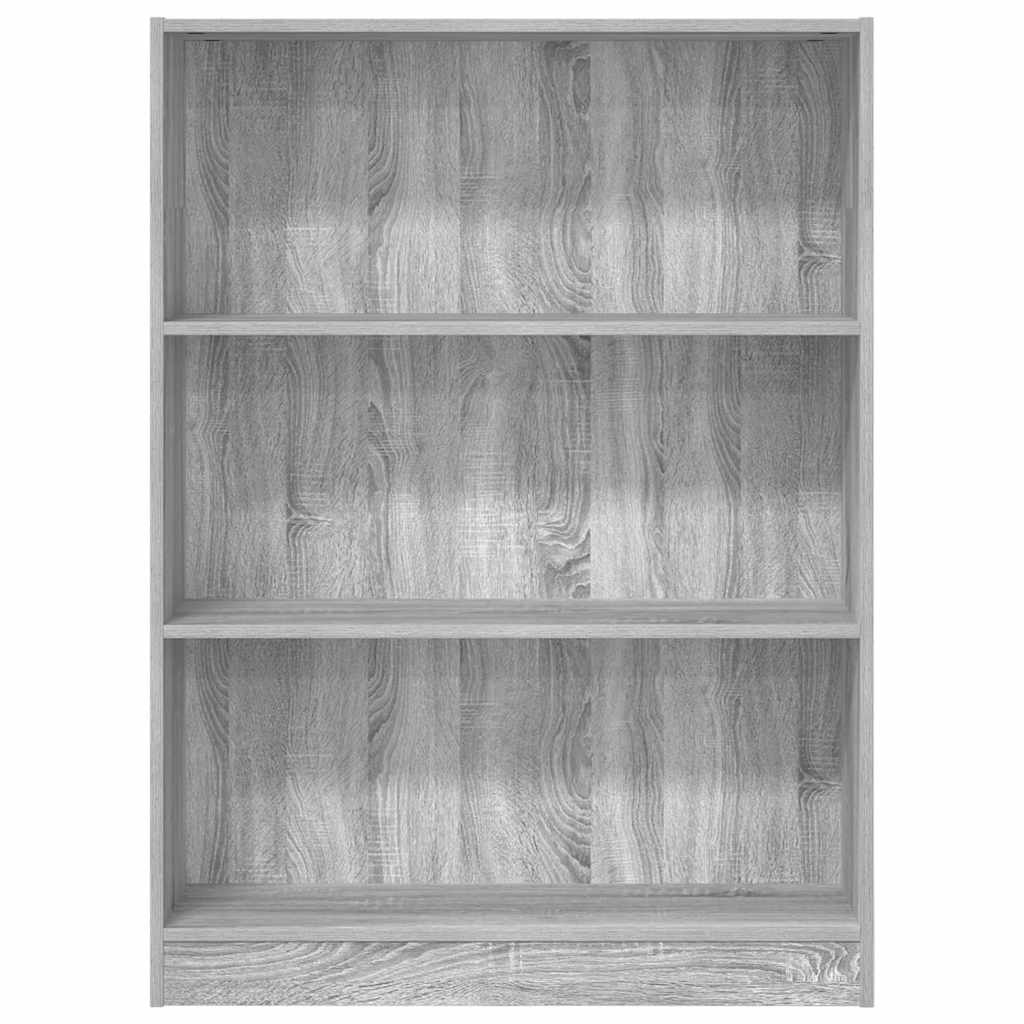 Bookcase Grey Sonoma 80x24x109 cm Engineered Wood
